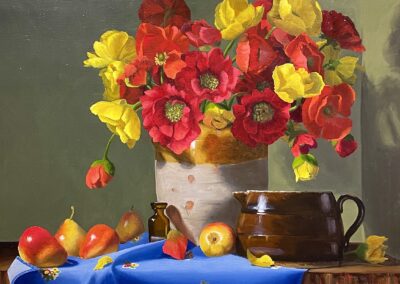 French Pears and Poppies
