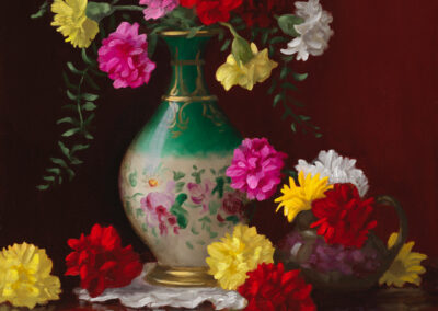 Victorian Vase with Carnations